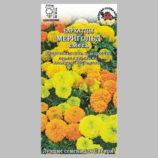 Бархатцы Мериголд смесь