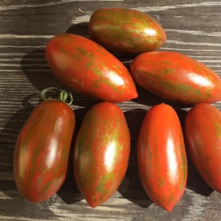 Томат Перчик малиновый в полоску