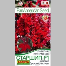 Лобелия Старшип F1 Cкарлет (бронзоволистная)