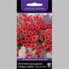 Петуния Тайдал Вейв F1 Ред Велюр (Семена Профи)